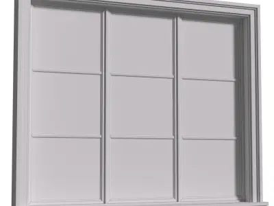 Aluminium facade Window 3D model
