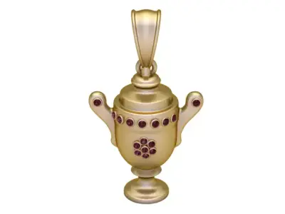 Luxury Trophy Urn Pendant  3D Printable Fine Jewelry Design 3D print model