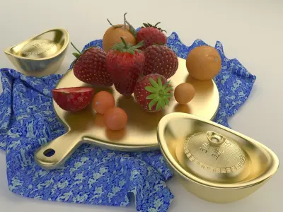 Chinese Gold Ingot  3D model