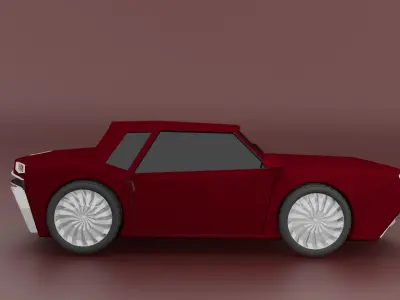 Low Poly Car Model Low-poly 3D model