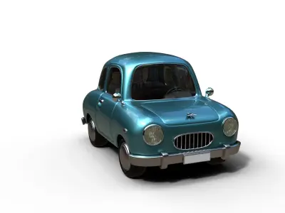Cartoon Car Rig 3D model