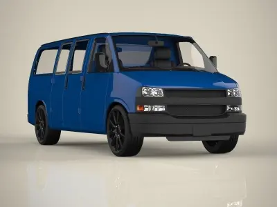 Wagon chevrolet express 3D model