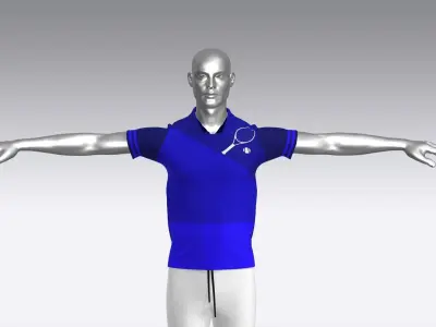 Tennis Player Uniform Low-poly 3D model