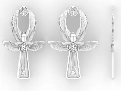 ANKH SCARAB WING 3D print model