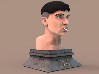 Thomas Shelby Bust Statue 3D print model