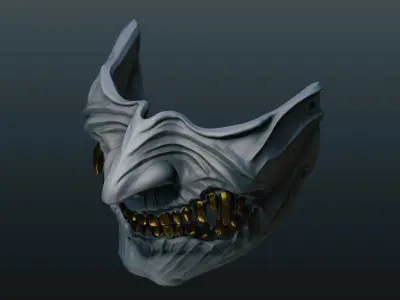 Menpo Mask 18 Half Face 3D print model
