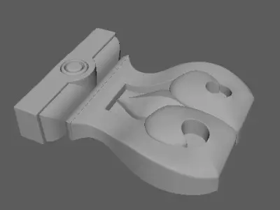 Central decor ornament for furniture 3D model 64