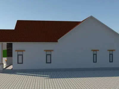Asian style small house 3D model