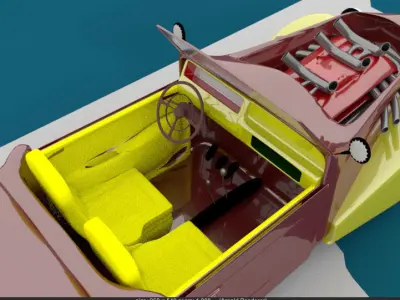 Car-Vehicle vintage car Low-poly 3D model