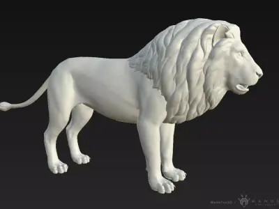 3D Lion Low-poly 3D model