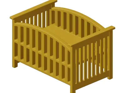 Plastic Baby Crib Toy 3D model