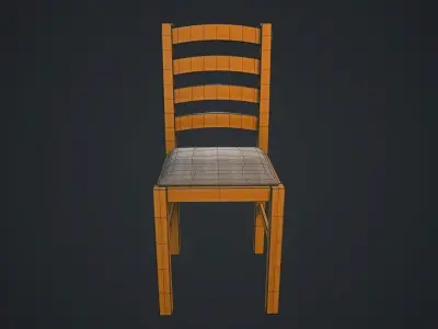 Dining chair 1 BPR Low-poly 3D model