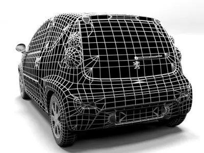 PEUGEOT 107 3D LOWPOLY Low-poly 3D model