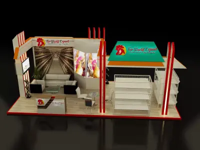  Booth Exhibition Stand a237 3D model
