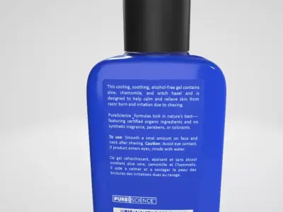 Clear AJack Black Refreshing Aftershave Geftershave Gel for Men Low-poly 3D model