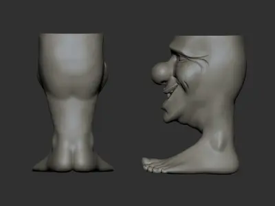 Comic Head Candle Holder 3D print model