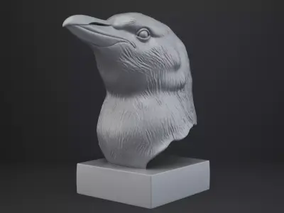Penguin Bust - Animal Figurine 3D print model