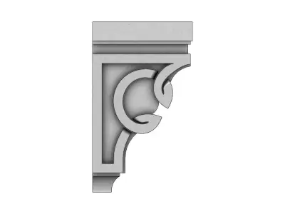Simple celtic corbel bracket 3D print model