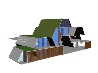 3D School Building Design MAX Model 3D model