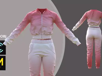 Female Sport Outfit2 Marvelous Designer 3D model