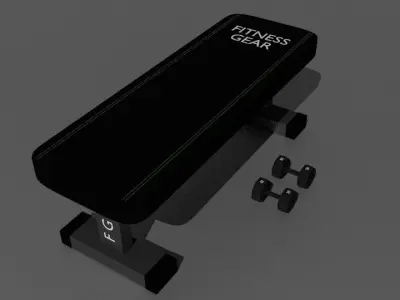Fitness Gear Home Workout Bench Free 3D model