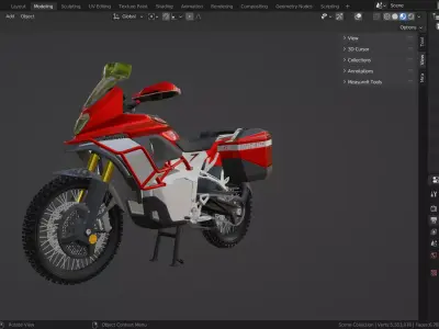 electric dualsport adventure motorcycle  3D model