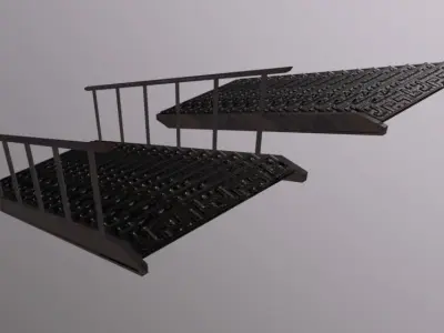 Stairs Cell Low-poly 3D model