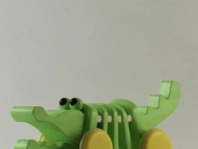Toy Crocodile 3D model