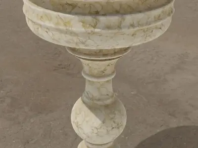 Vase 3D model marble Low-poly 3D model