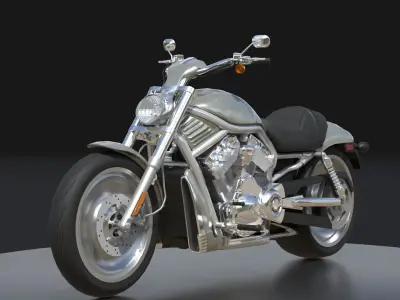Harley Davidson V-Rod VRSC Gameready Low-poly 3D model