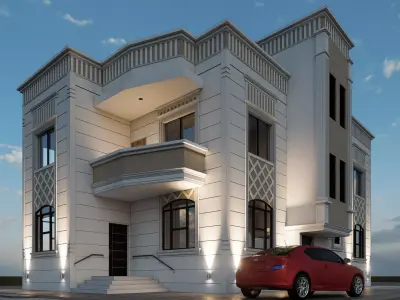 Luxury Neo Classical Villa I revit-D5-FBX-DWG-OBJ-STL-ACIS 3D model