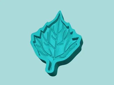 Sunflower Leaf 02 - Silicone Mold Maker - Template 3D print model