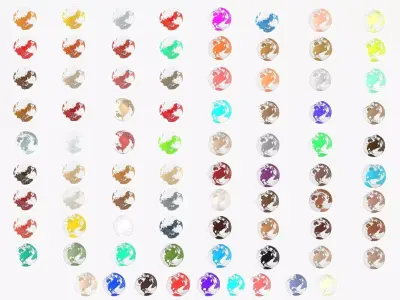 Bundle of 99 News Skeleton Globe Earth 3D Models 3D Model Collection