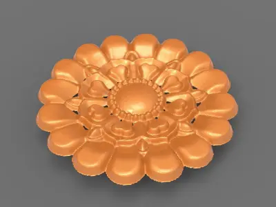 Floral Wood Carving for Furniture - 11 3D model