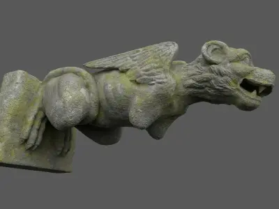 Gargoyle06 Low-poly 3D model