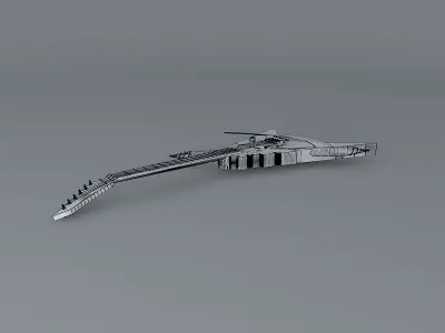 ESP Shinigami God of Death guitar Free 3D model