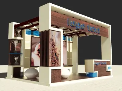 Booth Exhibition Stand a132 3D model