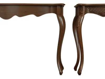 Classic side table 1200 Low-poly 3D model