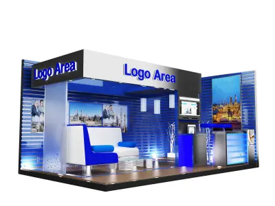 Booth Exhibition Stand a380a 3D model