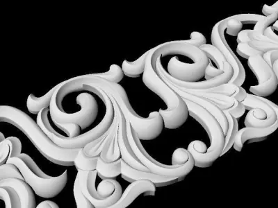Central decor ornament for furniture 3D model 789