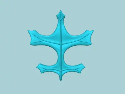 Pin Oak Tree Leaf - Molding Artificial EVA Craft 3D print model