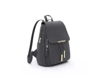 Leather Backpack Purse Low-poly 3D model