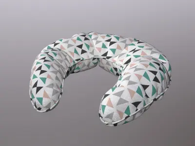 Neck Pillow - Triangles pattern 3D model