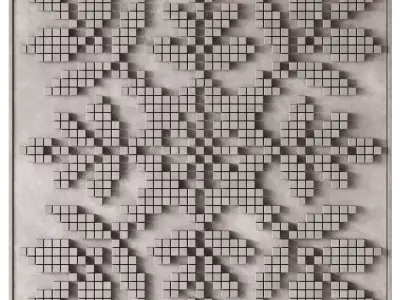 96 Decorative Wall Art Mosaic 3D model
