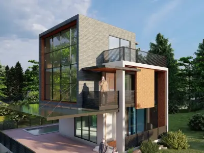 SMALL MODERN VILLA 3D model