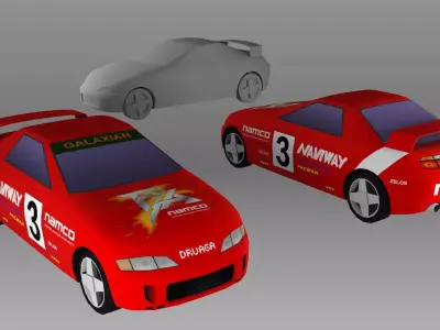 F-A Racing car Low-poly 3D model