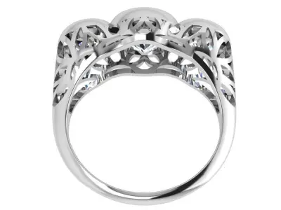 Round Bezel Diamond Ring 4496 3D print model