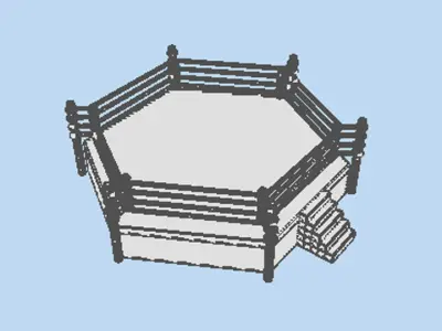 Ring Arena - 6 sided 3D model
