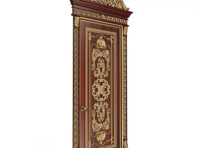 Carved Door Classic 01502 Wood Low-poly 3D model