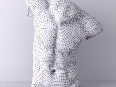 Male Torso Sculpture 3D model